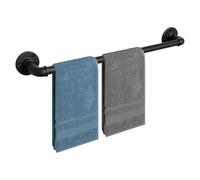 Jeasor Industrial Pipe Towel Bar, DIY Bathroom Shelf Rack Hanging Towel, Steampunk Wall Mount Bath Rustic Towel Rack Holder Rail with 3 Hooks (28 inch)