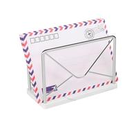 Jeasor Modern Mail Holder for Home Office, Metal Letter Organizer Sorter for Desk, Cutout Mail Envelope Design, Bill Filling Paper Document Rack, Envelope Storage Rack with Marble Base