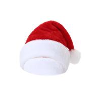 JEATHA Adult Unisex Christmas Santa Claus Hat Plush Brim Velvet Hat Xmas Costumes Accessory Type B 1Pc One Size