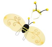 JEATHA Bee Costume Set Bumble Bee Party Wings Antenna Headband Wand Costume Accessories For Halloween Cosplay Party Type B-1 One Size