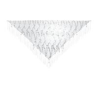 JEATHA Belly Dance Hip Scarf with Tassels Sequins, Triangle Embellished Wrap Skirt for Music Festival Silver One Size