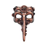 JEATHA Bird Beak Long Nose Mask Toothed Plague Doctor Masks Face Cover For Masquerade Themed Party Red 2 One Size