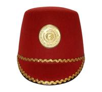 JEATHA Deluxe Toy Soldier Hat Marching Band Hat Orchestra Drummer Hats For Stage Performance Red One Size