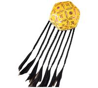 JEATHA Ethnic Sequins Hat Xinjiang Uygur Hexagonal Beanie Hats Skull Cap For Chinese Festival Themed Party Yellow Type B One Size