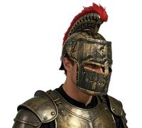 JEATHA Medieval Roman Spartan Helmet Gr ladiator Costume Trojan Legion Helmet Cosplay Prop Bronze One Size