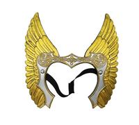 Jeatha Women Queen Crown Angel Wing Head Piece Tiaras Accessory For Halloween Dress Up Party Gold One Size