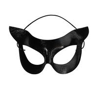 JEATHA Women's Cat Ear Half Mask Black Whip And Leather Glove Costume Set For Halloween Cosplay Party Accessories Mask One Size