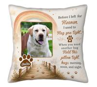 JeathFea Personalized Pet Memorial Pillow, Custom Pet Pillows with Picture, Dog Memorial Gifts for Loss of Dogs, Pets Photo Gifts for Dog Lovers, Pets Loss Sympathy Gift (2)