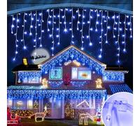 JEAYYDSI 164FT Icicle Lights 1512LED 50M Christmas Lights Outdoor LED Fairy String Light 12 Lighting Modes with Timer Memory Waterproof Christmas Light for Yard Roof Party Holiday Wedding Garden Decor