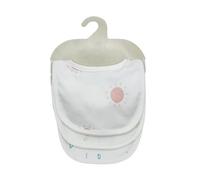 JEB TIFL Baby Bibs - Soft 100% Cotton, Pack of 3 Adjustable Unisex Bibs for Newborn Boys and Girls (ABC, Sun, Banana)