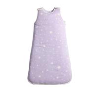 JEB TIFL Baby Sleeping Bag with Zip Closure - Easy Nappy Changes, Super Soft Cotton Sleeping Bags - Warm Sleep Sack for Newborns, Infants, and Toddlers (Lilac Stars)