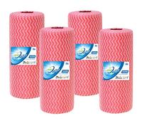 JEBBLAS 200 Rolls Disposable Cloth Rolls, All Purpose Cloth Rolls, Reusable Cleaning Cloths, Disposable Cleaning Cloth, Dish Towels, Dish Cloths - Red