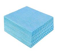 Jebblas Blue Disposable All Purpose Kitchen Dish Cleaning Cloths, 50 Pack, 13.8" x 15.8"