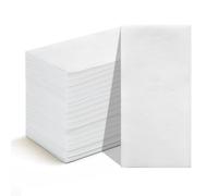 JEBBLAS Disposable Guest Towels, Linen Feel Hand Towels, Cloth-Like Paper Napkins,White Napkins,Soft, Durable, Absorbent Paper Hand Towel for Kitchen, Parties, Bathroom, Restaurant, Events, 100 Pack