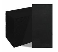JEBBLAS Disposable Linen Feel Napkins Cloth Like Party Napkin, Decorative Dinner Napkins for Weddings,Party Or Event, Elegant, Thick and Durable, Pack of 100, Black