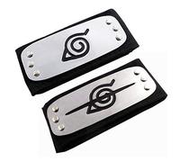 Jebester 2PCS Naruto Leaf Village and Anti Leaf Village Headband Ninja Cosplay Accessories