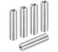 Jeboler M5 x 30 mm Round Threaded Sleeves, Pack of 5 Round Sockets, 304 Stainless Steel, Round Connecting Nuts, Long Nut, V2A Internal Thread Spacer Sleeves, Coupling Nut, Rod Nut, Length Nuts