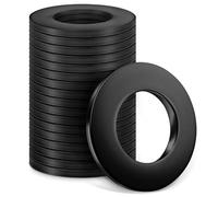 Jeboler M8 Washers Black, 25pcs DIN125 Flat Washers for Screws A2 V2A, 304 Stainless Steel Form A Round Metal Repair Washer Spacers for Bolts, Screws, Nuts