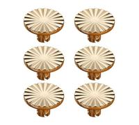 jebyltd 6Pieces Zines Alloy Cabinets Pull with Brushed Brass Finish for Stylish and Sturdy Furniture Hardware Easy Installion Cabinets Knobs