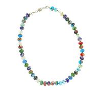 jebyltd Elegant Glass Short Necklace Handmade Millefioris Beads Clavicle Chain Accessory For Daily Wear Or Special Occasions Italian Blown Glass Necklace With Certificate