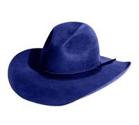 jebyltd Elegant Homburg Exotic Hat with Ribbon Wool Wide Brimmed Western for Casual Wear Unisex Porkpie Hat Women Navy Blue