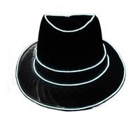 jebyltd LED Flashing Top Caps For Men Popular Glowing Club Hat Adult Stage Performances Theme Party Gentlement Headwear Novelty Hat