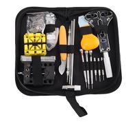 jebyltd Metal Watch Repair Tool Kits Set with Case Opener Hammer and Tweezers for Home and Professional Watchmaker Repair Work Watch Battery Replacement Tool Kits