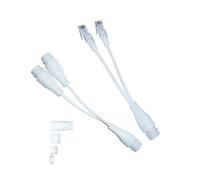 jebyltd Power Over Ethernet Splitter Networking Cabling Connector RJ45 Connector For Security Camera Install Double Purpose Power Over Ethernet Separator