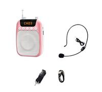 jebyltd S358 Voice Amplifier With Microphone 2500mAh Rechargeable And For Teachers Guides Fitness Instructor Microphone