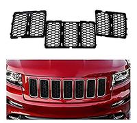 JeCar 2015 Latest Honeycomb Matte Mesh Front Grill Grille Inserts Cover Kit For 2014-2015 Jeep Grand Cherokee 7PC