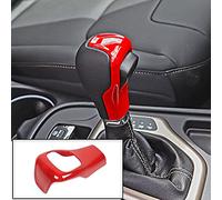 JeCar Car Gear Shift Knob Handle Trim Cover Interior Accessories for Jeep Cherokee 2014-2018 (Red)