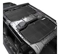 JeCar JLU Sun Shade Mesh Sunshade Provides UV Sun Protection for Jeep Wrangler 2018-2022 JL Unlimited 4 Door Front & Rear, 2 Pieces