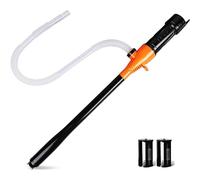 Jecatiy Portable Power Battery Pump, Portable Fuel Transfer Pump Battery Operated Electric Siphon Pump for Gas, Fuel, Diesel, Water Transfer 2.2 GPM Flow Oil Extractor -Gas Siphon Pump (Orange)