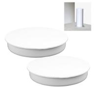 Jecdfs 2 x Ventilation Pipe Cover for Socket Plugs, DN 100-110 mm, PVC Pipe Cover, Waste Water Pipe End Cap, Pipe Sealing Plugs for Drainage Pipes, Easy Installation, Off White