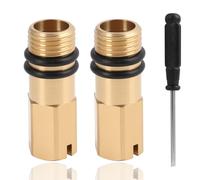Jecdfs Blanking Plug Tap - 2 Pieces M10 Brass Blanking Plugs for Cold & Hot Water Connections, Includes Rubber Washers, Waterproof and for Kitchen and Bathroom Taps