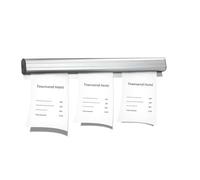 Jecdfs Receipt Rail Self-Adhesive Aluminium 30 cm - Ideal for Catering, Kitchen, Bar, Office - Robust Note Holder, Order Holder, Note Strip for Efficient Document Management