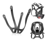 Jecery 1 Pcs Silicone Head Harness Strap for Full Facepieces 6000 Series Respiratory Protection, Compatible with 6000 Series 6700, 6800, 6900 Head Harness Assembly Replacement Part, Black