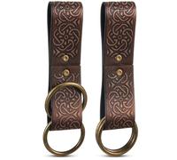 Jecery 2 Pcs Skirt Hikes Renaissance Skirt Hikes Medieval Waistband Accessory for Renaissance Cosplay Costumes, Dark Brown, as shown in the picture