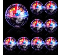 Jecery 9 Pcs Light Up Cat Balls LED Motion Activated Cat Toy Interactive Glowing Mini Running Exercise Ball Toys for Kitten Dog Pet Animals Activity