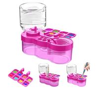 JEChrochen Acrylic Paint Brush Cleaner Station with Holder and Palette,Washing My Paintbrush,Craft Water Cycle Watercolor Rinser Dispenser Cup,Paint Brush Washer Tool,Art Supplies for Adult Kid Artist