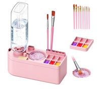JEChrochen Brush Cleaner Paint Water Brush Rinser Running Water Circulation | 3 in 1 Paint Brush Cleaner Painting Supplies for Acrylic,Watercolor and Water Based Creative Birthday Gifts for Kids, Adult