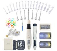 Jeciran Light Up Crochet Hook Set with 24 Interchangeable Crochet,Lighted Crochet Hooks Complete Set for Stitch & Row Counter Micro Crochet Gifts with Case