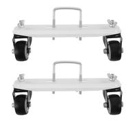 JECOMPRIS 1 Pair Universal Radiator Shelf Bracket with 360° Swivel Mini Caster Wheels, Double Bearing Mobile Pulley Support for Electric Heaters, Portable Heater Wheel Replacement for Home