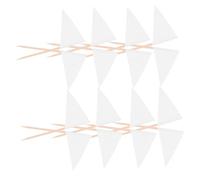 JECOMPRIS 100pcs Mini Triangle Toothpick Flags for Food Labeling Elegant Plain Cupcake Toppers Stylish Appetizer and Dessert Markers White Blank Food Flags for Party Decorations