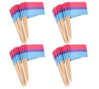 JECOMPRIS 100pcs Rainbow Flag Toothpicks Party Dessert Sticks LGBT Pride Flag Picks for Cupcakes Fruit Finger Food Decoration Creative for Celebration Events