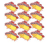 JECOMPRIS 100pcs Sale Sign Price Labels Yellow Burst Shape Sturdy Cardboard Material Resistant to Tearing Eye Catching Design for Retail Environment