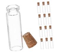 JECOMPRIS 100pcs Wishing Bottle Sand Art Bottles Tiny Spell Jar with Lids Small Decorative Vials Wood Transparent