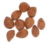 JECOMPRIS 10pcs Artificial Almonds Decorations Plastic Food Model Realistic Appearance and Safe to Handle, Small Brown Fake Almonds Photography Prop for Playroom and Food Photography