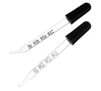 JECOMPRIS 12pcs 1ml Glass Droppers Set with Bent and Straight Tips, Calibrated Laboratory Pipettes with Bulbs for Essential Oils, and Liquid Dispensing in Scientific and Medical Use