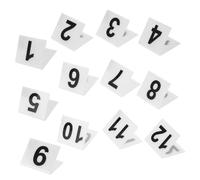 JECOMPRIS 12pcs Acrylic Table Number Signs V Shaped Game Markers for Detective Party and Crime Scene Role Identification Enhancing Gaming and Event Organization